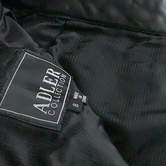 ADLER Collection leather skirt black full-lined zipper back (8) soft lea… - Picture 3 of 15